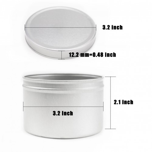 EricX Light Candle Tin 24 Piece, 8 oz, for Candle Making