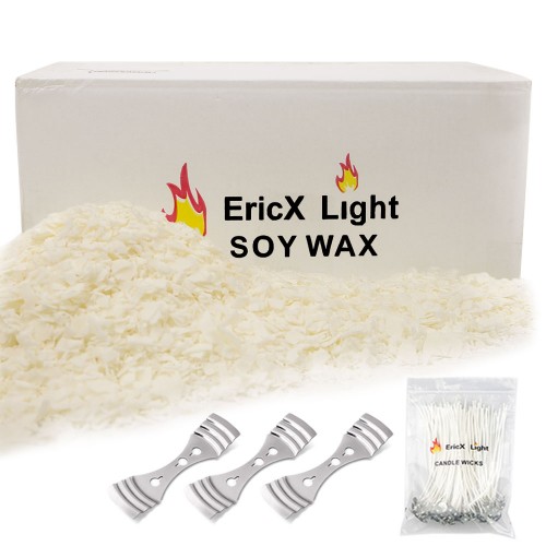 EricX Light 100 Piece 8 inch Soy Wax Candle Wick,Cotton & Paper Interwoven  core,Large,for Candle Making,Candle DIY