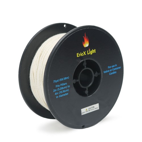 EricX Light Zinc Core Candle Wick 225ft Spool Specialize for Votive or  Container Candle Making,Large