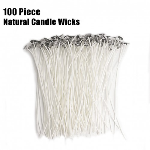 EricX Light 100 Piece Candle Wick 8 Pre-Waxed & Cotton Core,For